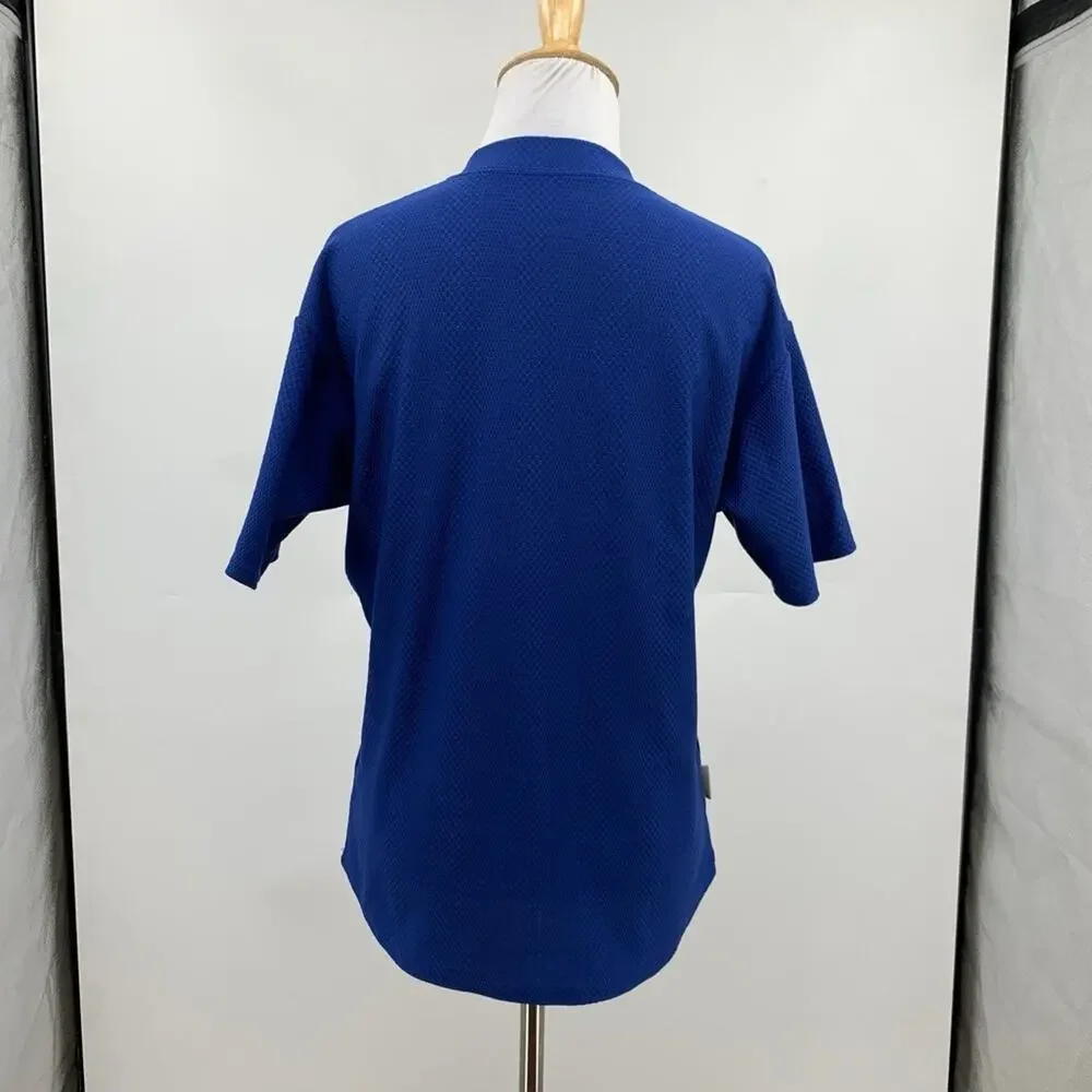 Vintage Nike Shirt‎ Womens S Small Harbor Dri Fit Short Sleeve 1/4 Zip Textured